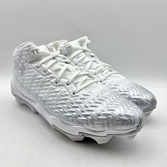 Under Armour Mens Spotlight Hammer RM Football Cleats US 7.5 White Silver GUC main image 13